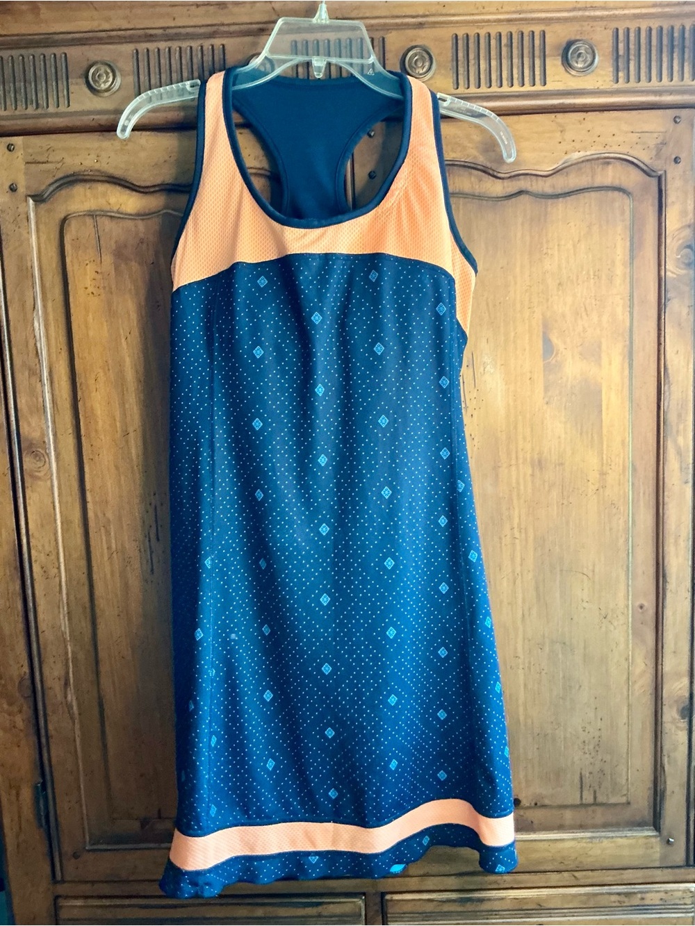 Patagonia Navy and Orange Racerback Tank Dress